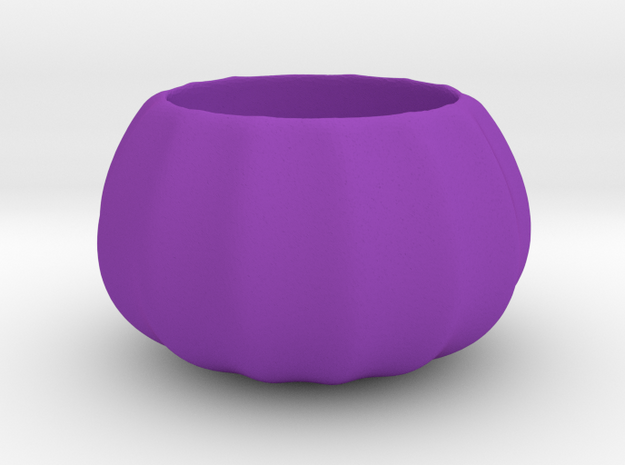 Cute Geometric Succulent 3D Printing Planter  in Purple Processed Versatile Plastic