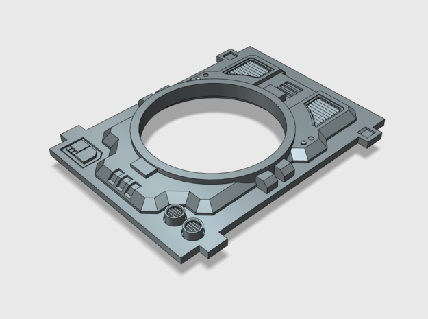 Provocator : Top-Hatch Turret Mount Component  in Tan Fine Detail Plastic