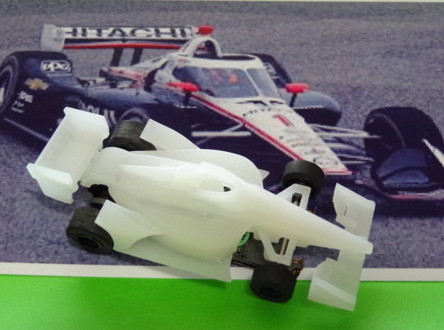 HO 2020 Indy car in White Processed Versatile Plastic