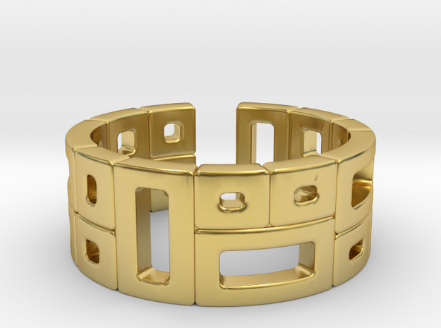 Quadrilateral [ring] in Polished Brass