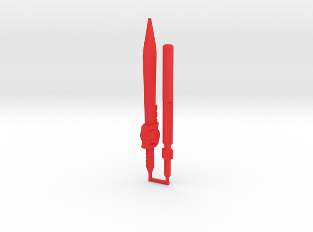 Grimlock Classic Sword and Missile in Red Processed Versatile Plastic: Large
