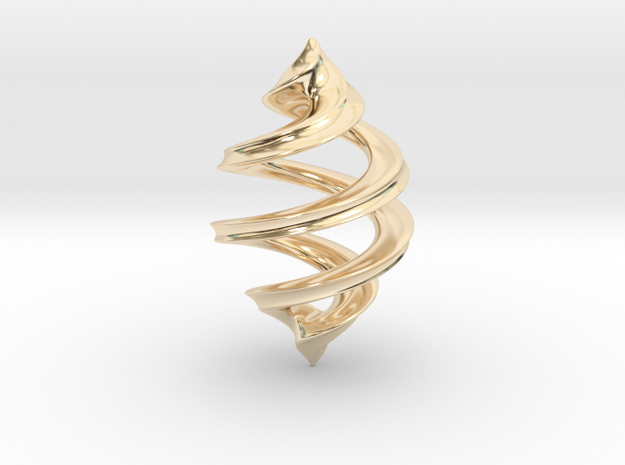 Spiral Pendant in 14k Gold Plated Brass