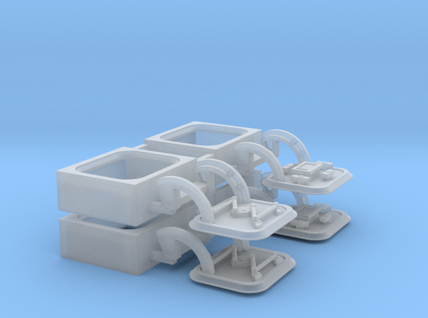 48-H0090: 4 carrier deck hatches in 1:48 in Smooth Fine Detail Plastic