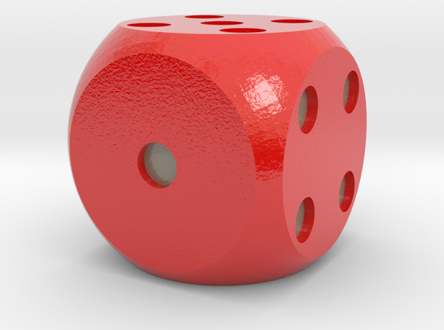 Rigged Dice in Glossy Full Color Sandstone