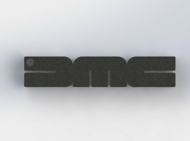 DMC Logo Keychain in Black Natural Versatile Plastic