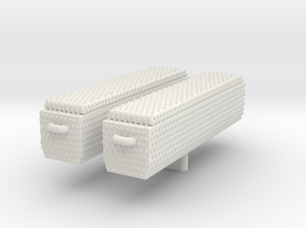 1/12 Diamond Plate Toolboxes (Set of 2) in White Natural Versatile Plastic