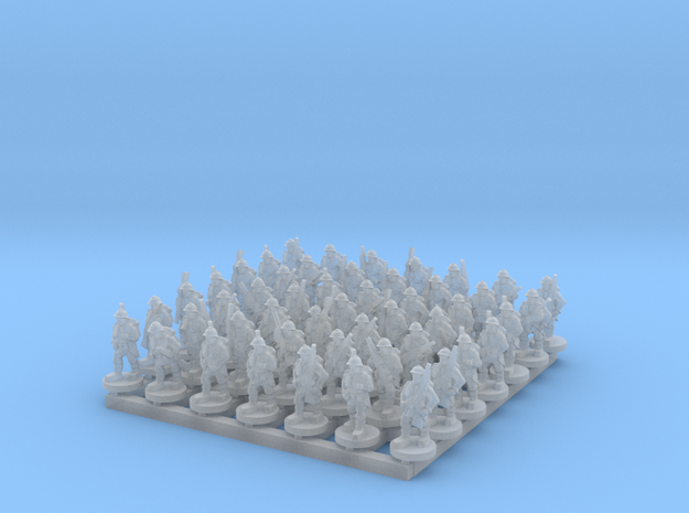 10mm WW1 French infantry marching in Smooth Fine Detail Plastic