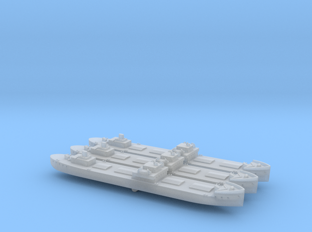 1/2400th scale 3 x Hungarian cargo ship Kassa in Smooth Fine Detail Plastic