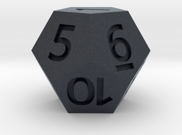 12 sided dice (d12) 30mm dice in Black PA12