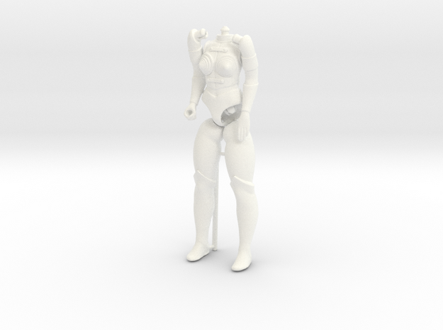 Zilora Full Body(No Head)  with Axe VINTAGE in White Processed Versatile Plastic