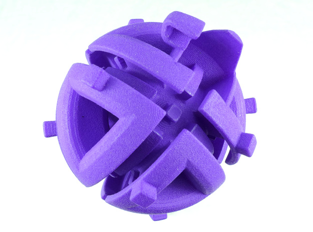 Octahedral holonomy maze 1 (rook sold separately) in Purple Processed Versatile Plastic