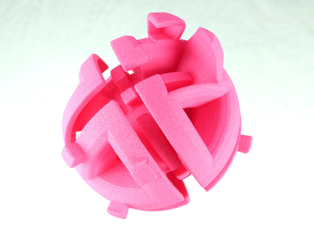 Octahedral holonomy maze 2 (rook sold separately) in Pink Processed Versatile Plastic
