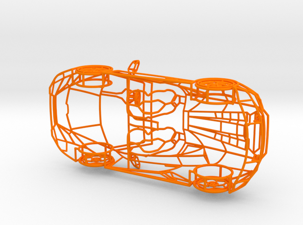 Lamborghini Huracan Evo Spyder scale 1/24 in Orange Processed Versatile Plastic