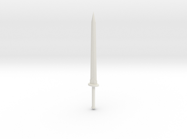 D&D Long Sword  in White Natural Versatile Plastic