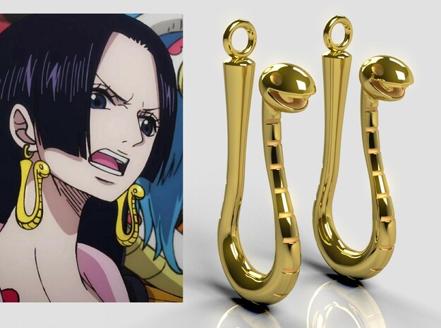 Boa Hancock Earrings in 14k Gold Plated Brass