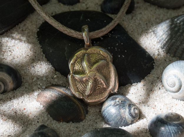 Starfish Pendant in Polished Bronzed-Silver Steel