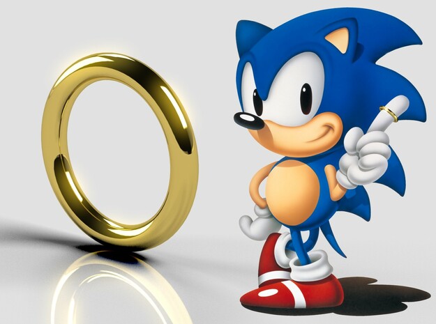 Sonic Ring in 18k Gold Plated Brass: 10 / 61.5