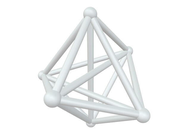 K6 - Shifted Octahedral in White Natural Versatile Plastic