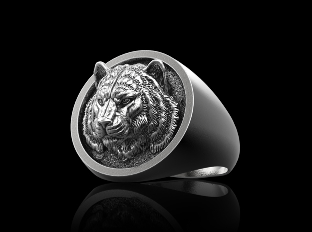 Tiger Ring No.1_13 US in Antique Silver