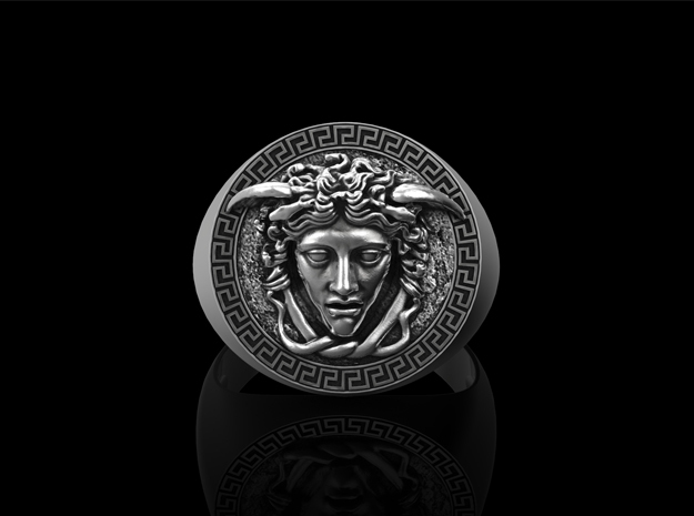 Medusa Ring_9 1/2 US in Antique Silver: 9.5 / 60.25