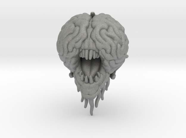 Kalopsy brain miniature model fantasy game rpg dnd in Gray PA12