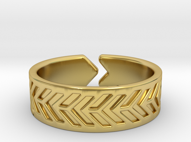 Rafters [scalable ring] in Polished Brass