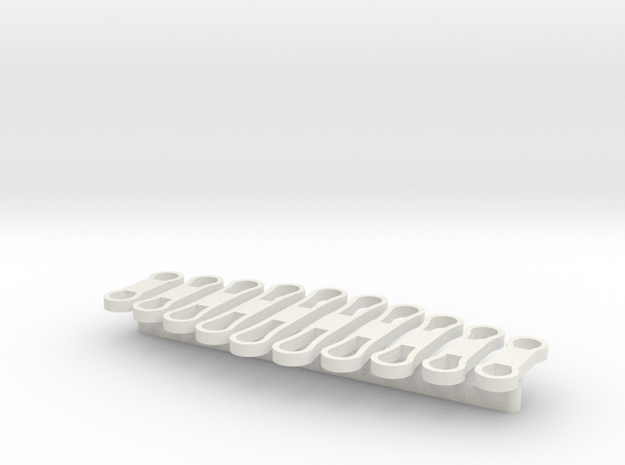 1/48 Scale Fan Belts in White Natural Versatile Plastic