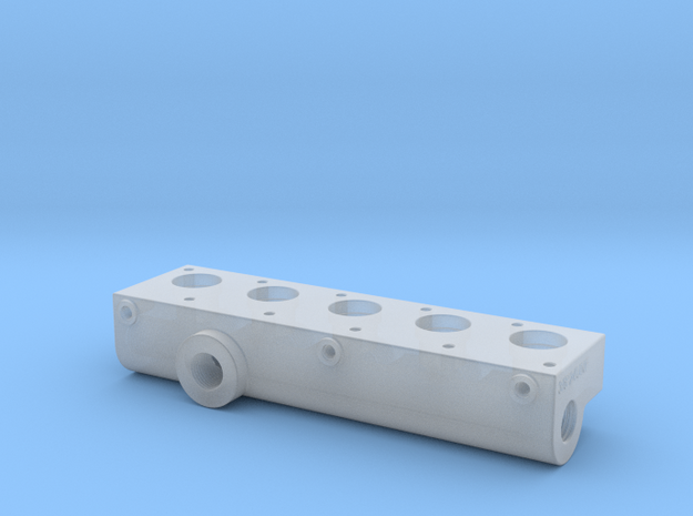 5 Port Air Manifold V2 in Smooth Fine Detail Plastic