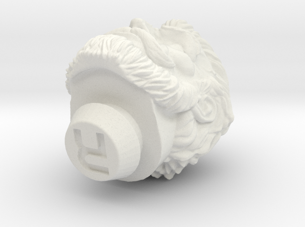 Fisto head Norem style vintage in White Natural Versatile Plastic