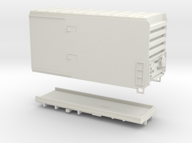 1/24 Scale 70 ft Cryo-Trans Reefer Part 1 in White Natural Versatile Plastic