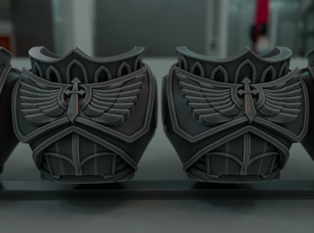 5-10x Gloomy Angels Prime Ornate Knightly Torsos in Tan Fine Detail Plastic: Small