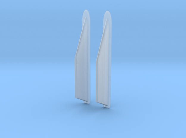 Dual Top fins for Tracy in Smoothest Fine Detail Plastic