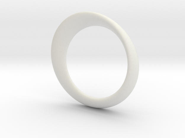 Mobius Strip_LEFT in White Natural Versatile Plastic