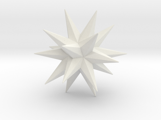 05. Great Disdyakis Triacontahedron - 1 in V1 in White Natural Versatile Plastic
