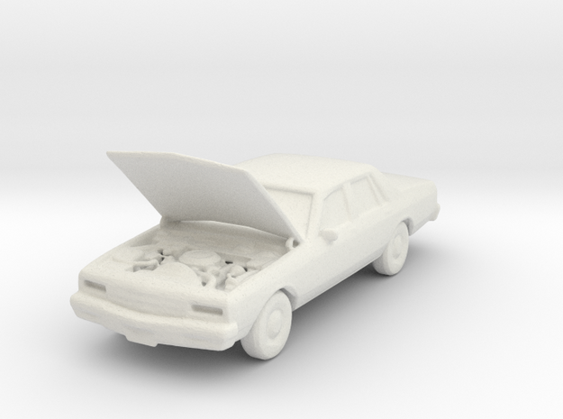Car Under Maintenance/Repair 1:87 / 1:64 in White Natural Versatile Plastic: 1:87 - HO