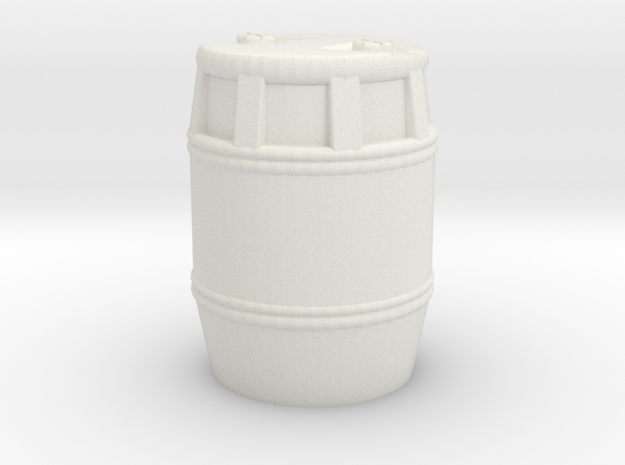 The Orca Barrel in White Natural Versatile Plastic