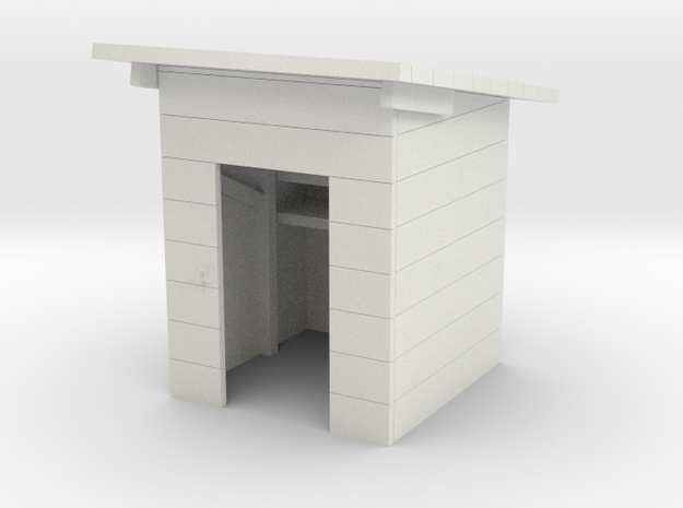 28mm Construction Shack in White Natural Versatile Plastic