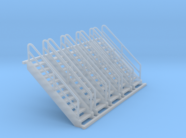 'HO Scale' - (5) Ships Stairs in Smooth Fine Detail Plastic