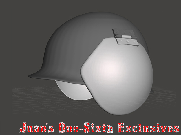M3 Flak Helmet ear cups  (2 OF 2) in Tan Fine Detail Plastic