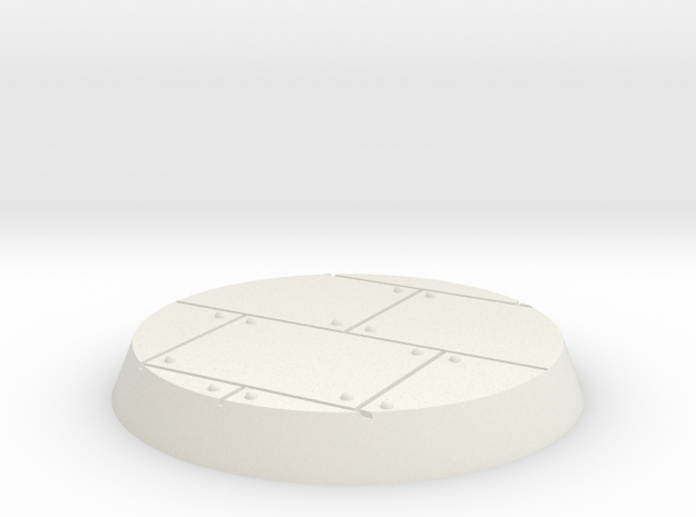 40mm Deckplate Base V2 in White Natural Versatile Plastic