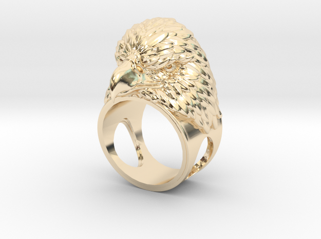 Eagle_ring_22mm in 14K Yellow Gold