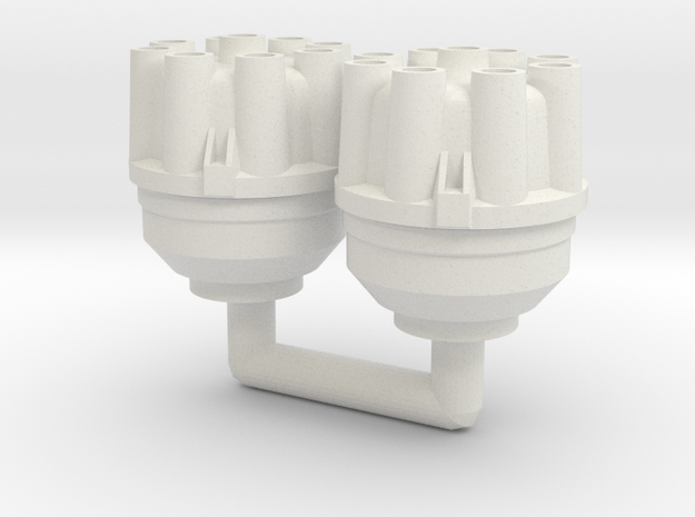 1/8 Pre-Drilled Distributors (pair) in White Natural Versatile Plastic