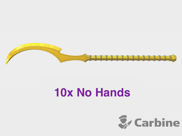 10x Khopesh Staff: Carbine (No Hand) in Tan Fine Detail Plastic
