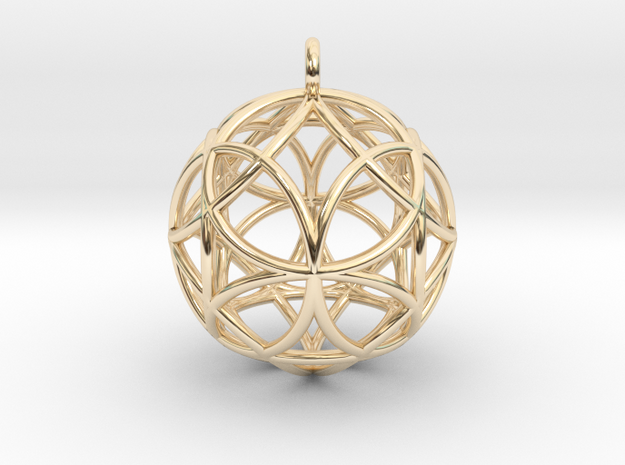 cubependant11 in 14k Gold Plated Brass