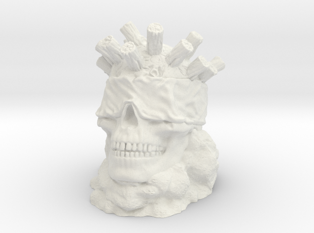 All Seeing Skull in White Natural Versatile Plastic