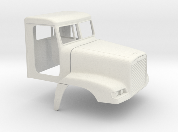 1/35 Frightliner Fld 120 Day Cab Shell Sep. Doors in White Natural Versatile Plastic