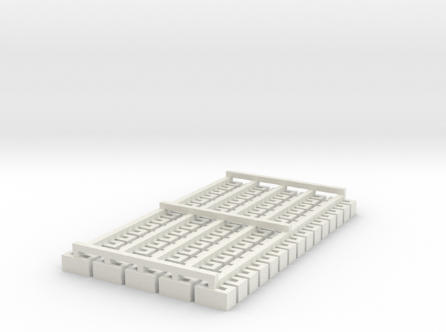 Cinder Block Loose 75 Pack 1-87 HO Scale in White Natural Versatile Plastic