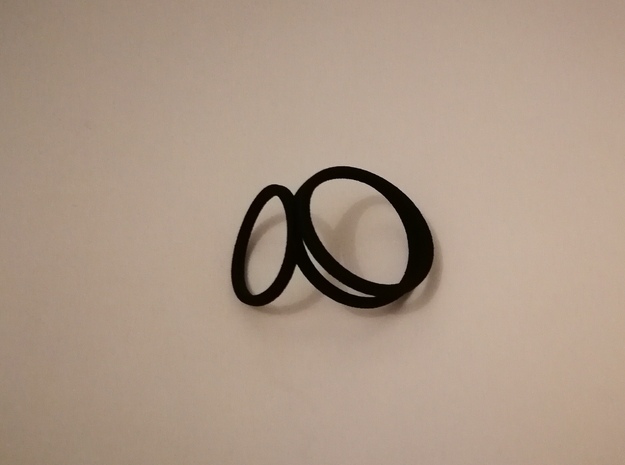 Hoola hoop ring in Black Natural Versatile Plastic