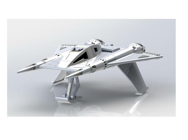 1:72nd Scale Star Jet Pod and Gear @7.85 inches lo in White Natural Versatile Plastic