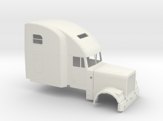 1/14 Freightliner-Classic XL Cab Shell-A in White Natural Versatile Plastic